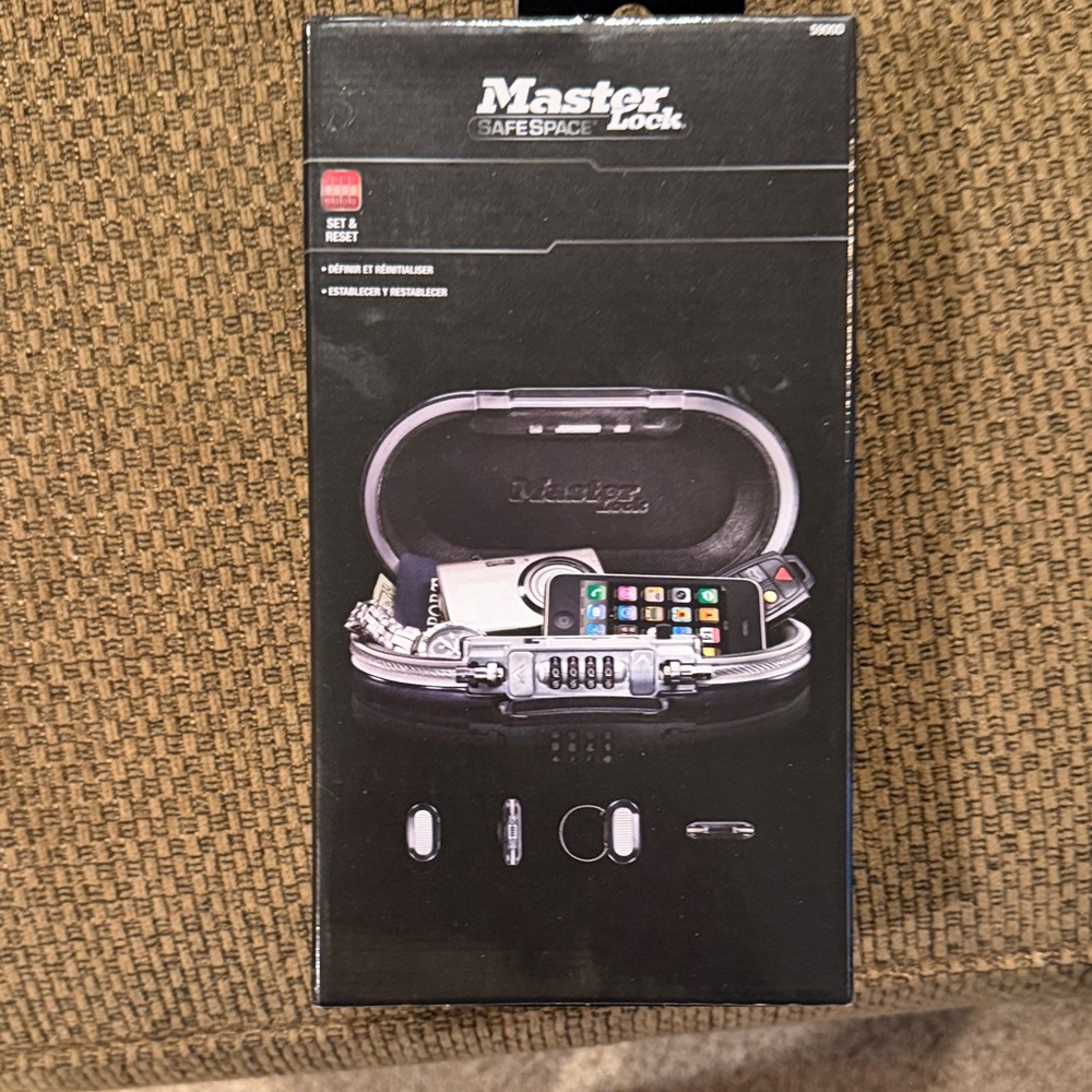 New SafeSpace Portable Lock Box - Black Original package